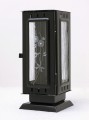 Náhrobní pomníková svítilna, lucerna střední rozměr 100x100x240mm v barvě černá matná