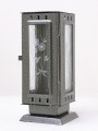Náhrobní pomníková svítilna, lucerna střední rozměr 100x100x240mm v barvě starostříbro