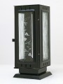 Náhrobní svítilna velká barva černá 110x110x260mm čtyřhranná rovná stříška